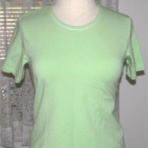 LIME GREEN Cotton Spandex TOP Size Large Westbound